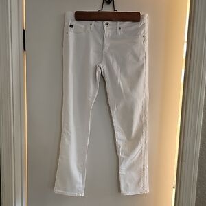 AG Adriano Goldschmied The Stilt Crop White Pants